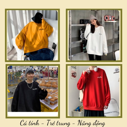 Áo khoác 🌸 Áo Sweater Tay Dài Dáng Rộng Unisex Phong Cách Hàn Quốc Trẻ Trung Cho Nam Nữ - LUXCY | BigBuy360 - bigbuy360.vn