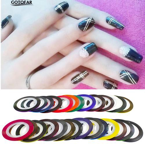 Set 30 cuộn dây dán trang trí móng tay nghệ thuật