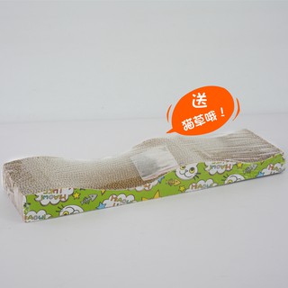 Bàn cào móng cho mèo size 45x10x5 lượn sóng cho mèo con tặng capnit