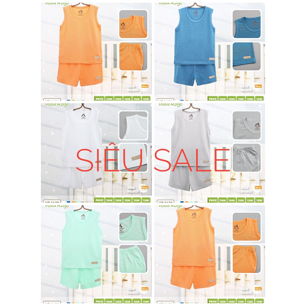 [ SIÊU SALE]. UR 3179. Bộ sát nách modal sợI sồi mềm mại cho bé