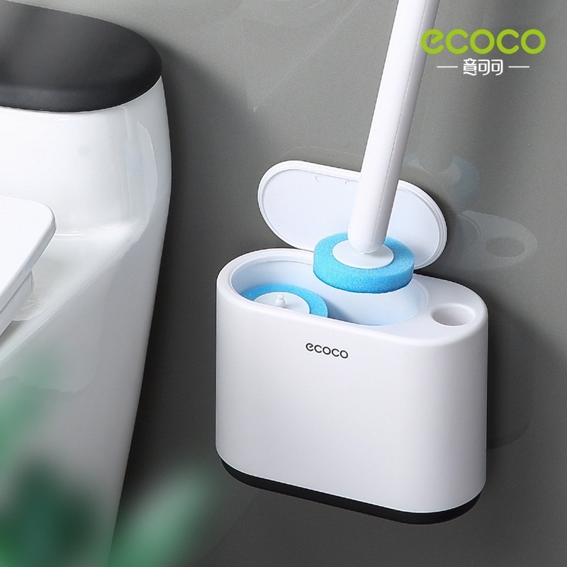 Bộ cọ vệ sinh ECOCO tặng kèm 16 đầu bàn chải khử trùng | Cọ sàn nhà tắm, bếp, gương kính dùng 1 lần không khoan tường