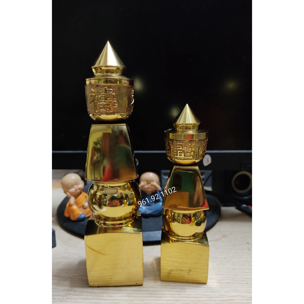 Tháp Ngũ Hành xá lợi phong thủy kích thước 15cm và 19cm