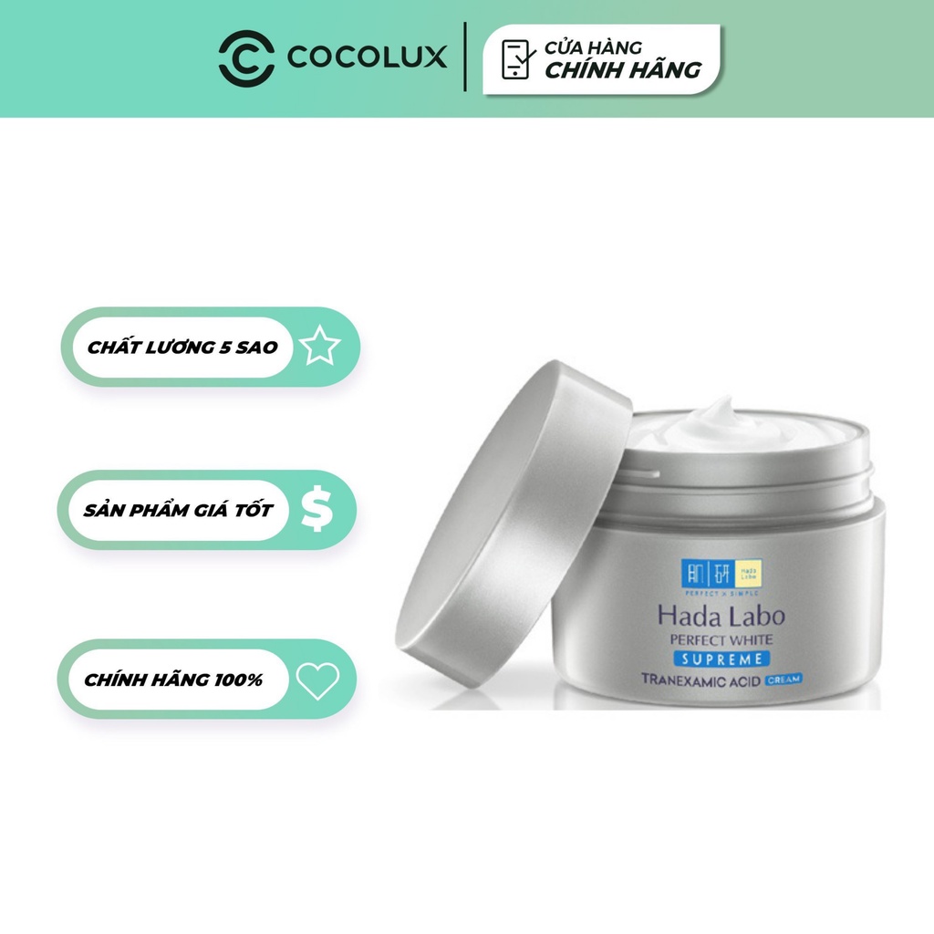 Kem Dưỡng Trắng Chuyên Sâu Hada Labo Perfect White Cream 50g Cocolux