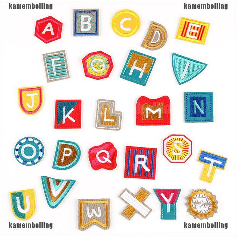 Set 26 Miếng Dán Ủi Lên Quần Áo Hình Chữ Cái