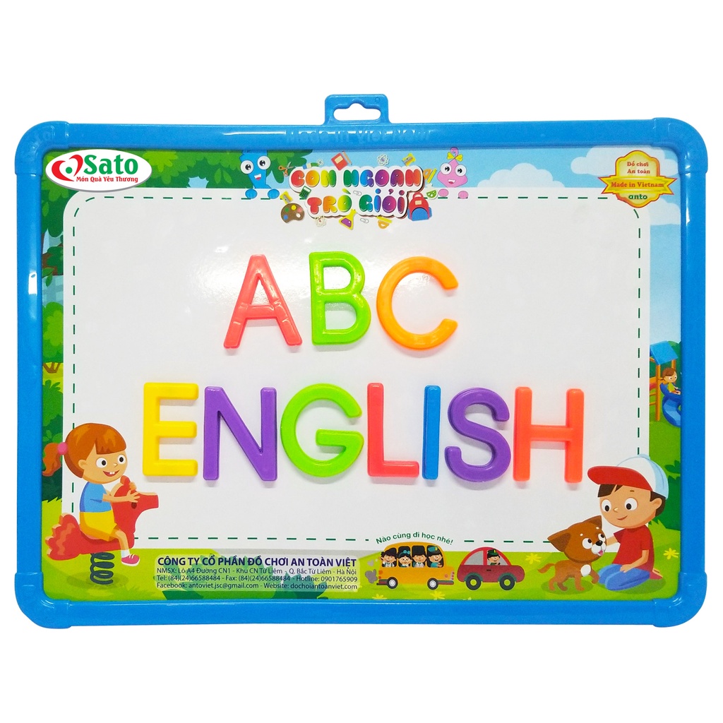 Bảng Nam Châm Giáo Dục Gồm Các Chữ Cái Tiếng Anh, Chữ Cái Tiêng Việt Và Số Đếm Cho Bé