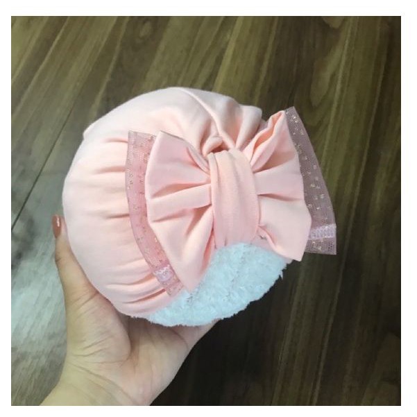 Nón turban cho bé freesize từ 5-12 ký (kèm tóc giả)