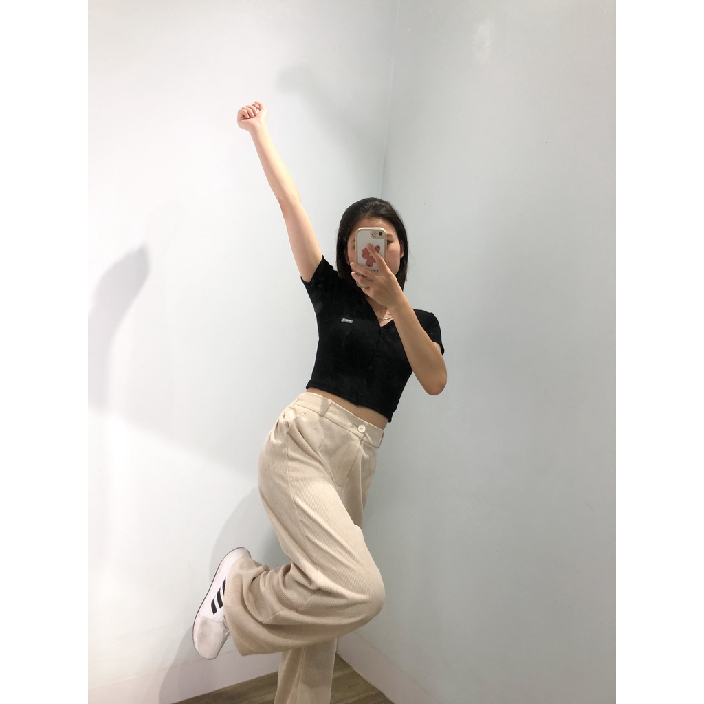 Quần nỉ nữ ống rộng , quần suông chất liệu nỉ len tăm TAN28