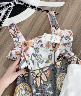 ( SẴN ) XẢ SET ÁO THỔ CẨM + CHÂN VÁY TRẮNG
