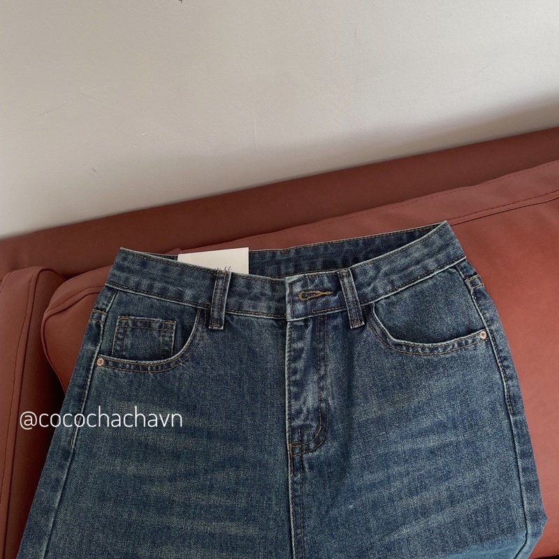 #Q886CS quần jeans suông rộng nhẹ