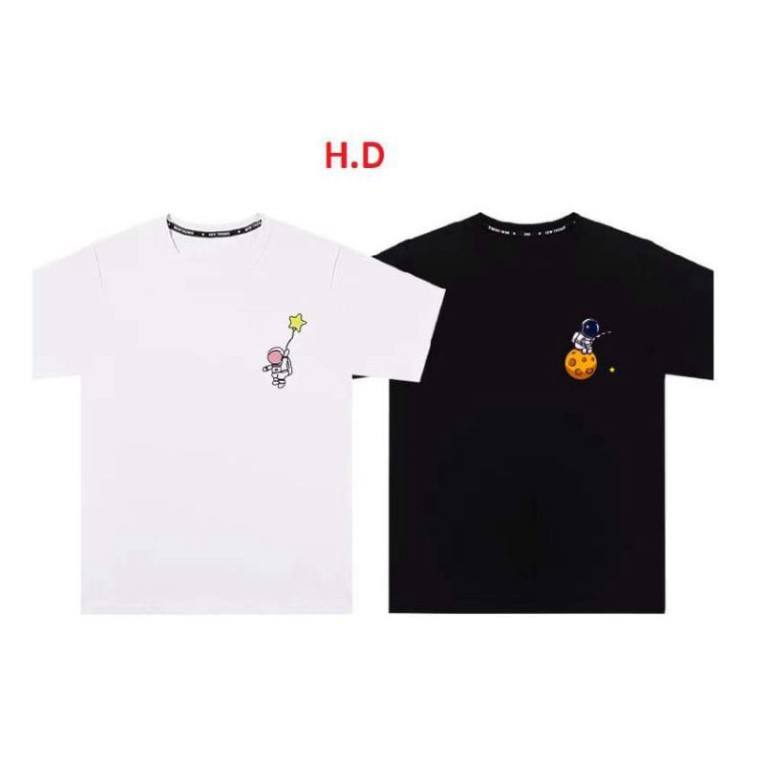 áo thun đôi tay ngắn người sao hỏa thả sao chất cotton mềm mát form rộng unisex freesize nam nữ mặc đôi nhóm giá rẻ