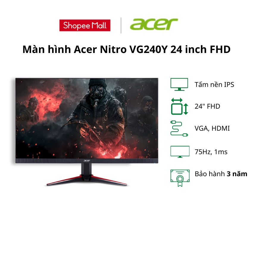 Màn hình máy tính Acer Nitro VG240Y - 24 inch FHD