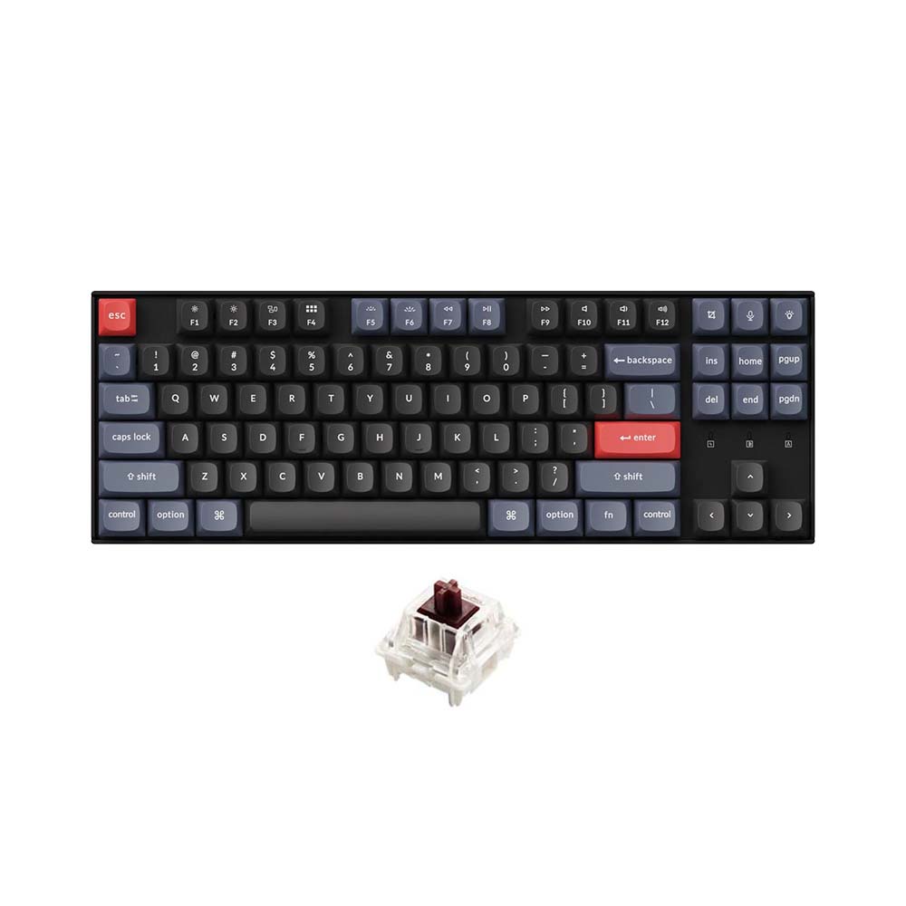 Bàn phím cơ TKL không dây Keychron K8 Pro White Led HotSwap Gateron G Pro Switch Red / Blue / Brown