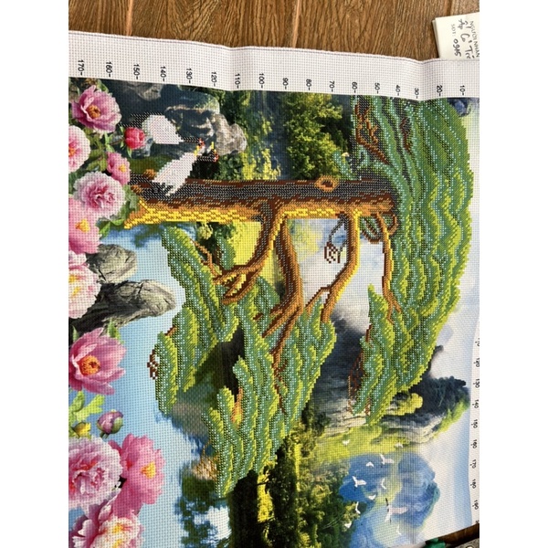 Tranh thêu chữ thập phong cảnh thiên nhiên 3D Ailuo AL53319 |136x52cm| Chưa thêu