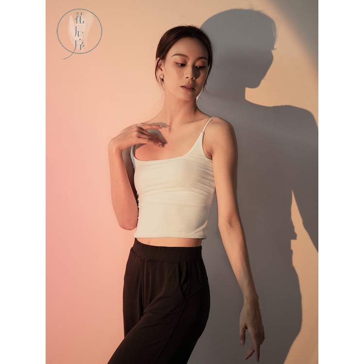 ((M &amp; E) Áo Dây Sát Nách Tập Múa Dân Tộc Màu Đen Thanh Lịch Cho Nữ