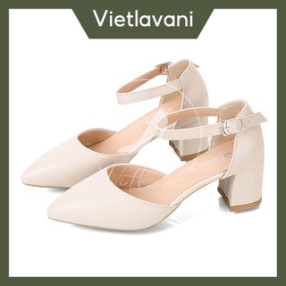Giày sandal cao gót PTC4 big size 40-43, size lớn ngoại cỡ cao 5 phân VIETLAVANI
