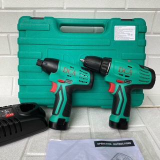 Máy khoan pin 12v combo 2 thân máy 2 pin DCA hàng chính hãng