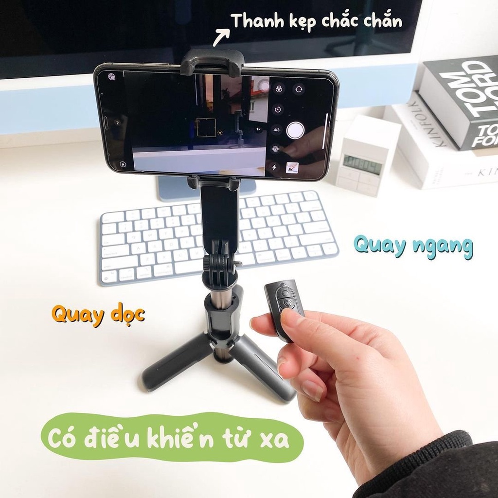 [Thế hệ mới 2023] Gậy Chụp Ảnh Tự Sướng Bluetooth Chống Rung GIMBAL Quay Phim Chụp Ảnh Tự Sướng 3 Chân Đỡ