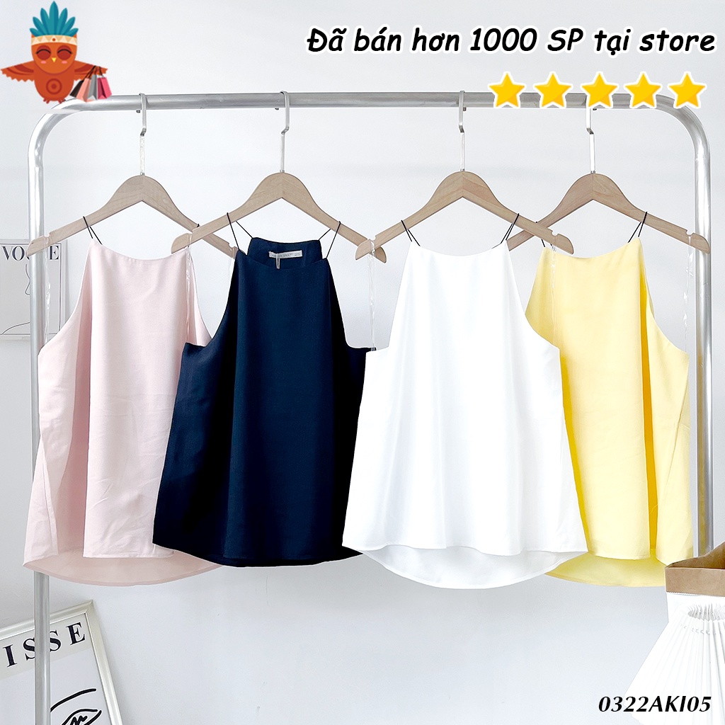Áo yếm hiện đại kiểu dây trơn màu trắng, đen, hồng, vàng THOCA HOUSE gợi cảm, phối đồ sang chảnh