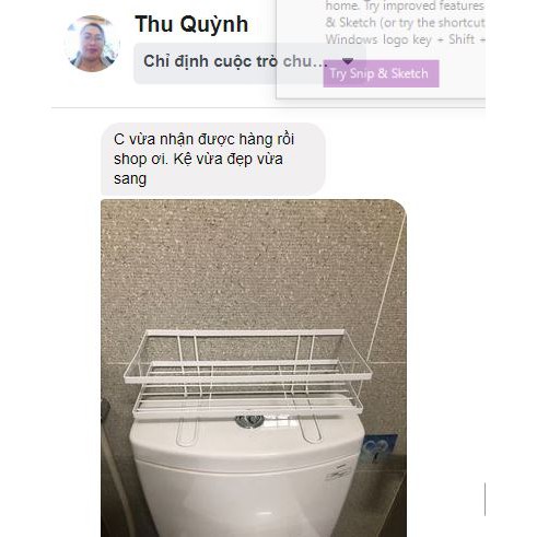 Kệ toilet - Kệ để trên nắp bồn cầu - Kệ đựng sữa tắm, dầu gội, bông tắm đa năng