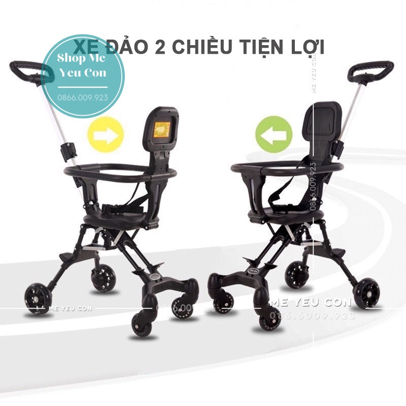 Xe Đẩy Cho Bé Du Lịch, Xe Đẩy Gấp Gọn Đảo 2 Chiều Tiện Lợi Siêu Bền Siêu Đẹp HOT SALE