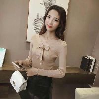 Áo len nơ ngọc cao câpơ