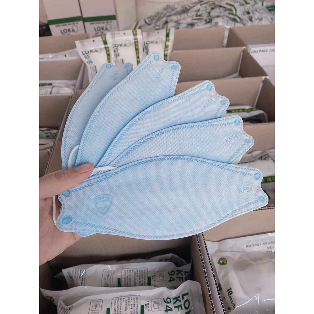 [MẪU MỚI TRÌNH LÀNG] COMBOO 5 CHIẾC KHẨU TRANG KF94 CÔNG NGHỆ HÀN QUỐC LOKA/ LONG SƠN/ DUY KHÁNH 5 MÀU XANHTRẮNGHỒNG ĐEN