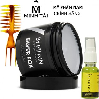 [ Chính Hãng Đan Mạch ] Sáp Vuốt tóc By Vilain Silver Fox + Pre-styling Azenman Parana 20ml + Lược Tạo Kiểu