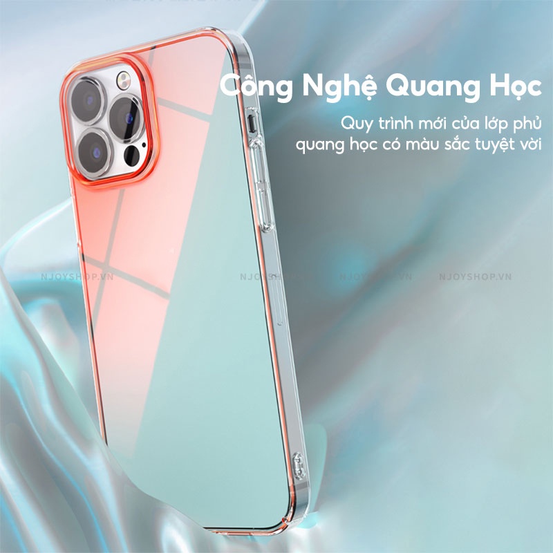 Ốp Lưng Cứng Phản Quang Đổi Màu Chống Ố Vàng Cho Điện Thoại IP13/14 Pro Max Memumi Hologram Njoyshop