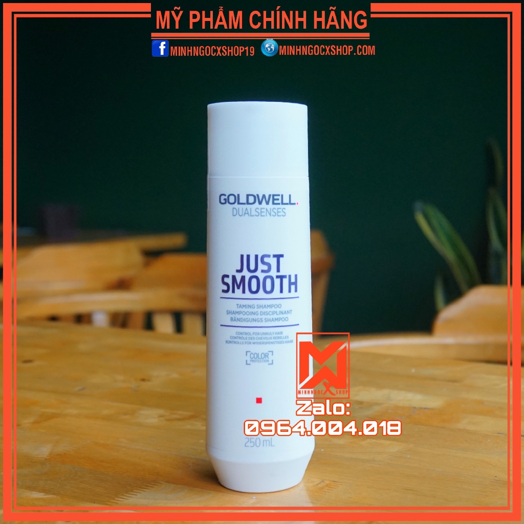 Dầu gội dầu xả suôn mượt GOLDWELL DUALSENSES JUST SMOOTH 200+250ml chính hãng