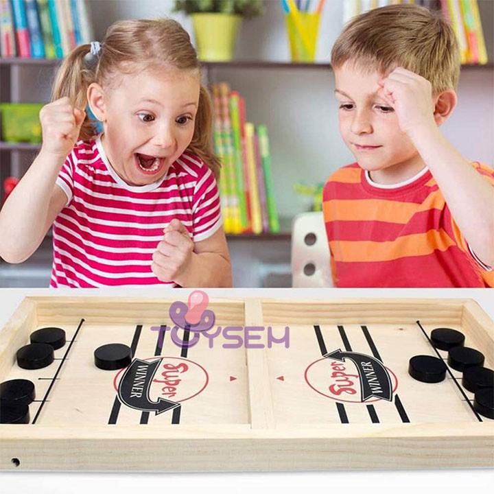 Đồ chơi trẻ em bộ cờ búng bàn đấu ice hockey toysem côn cầu foosball winner - Quà tặng sinh nhật cho bé