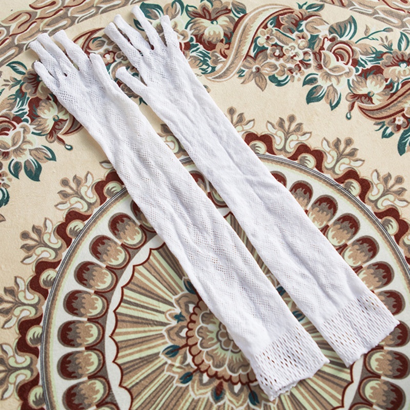 Găng Tay Chống Nắng Siêu Mỏng Co Giãn Chống Tia UV Màu Đen Thời Trang Mùa Hè Cho Nữ