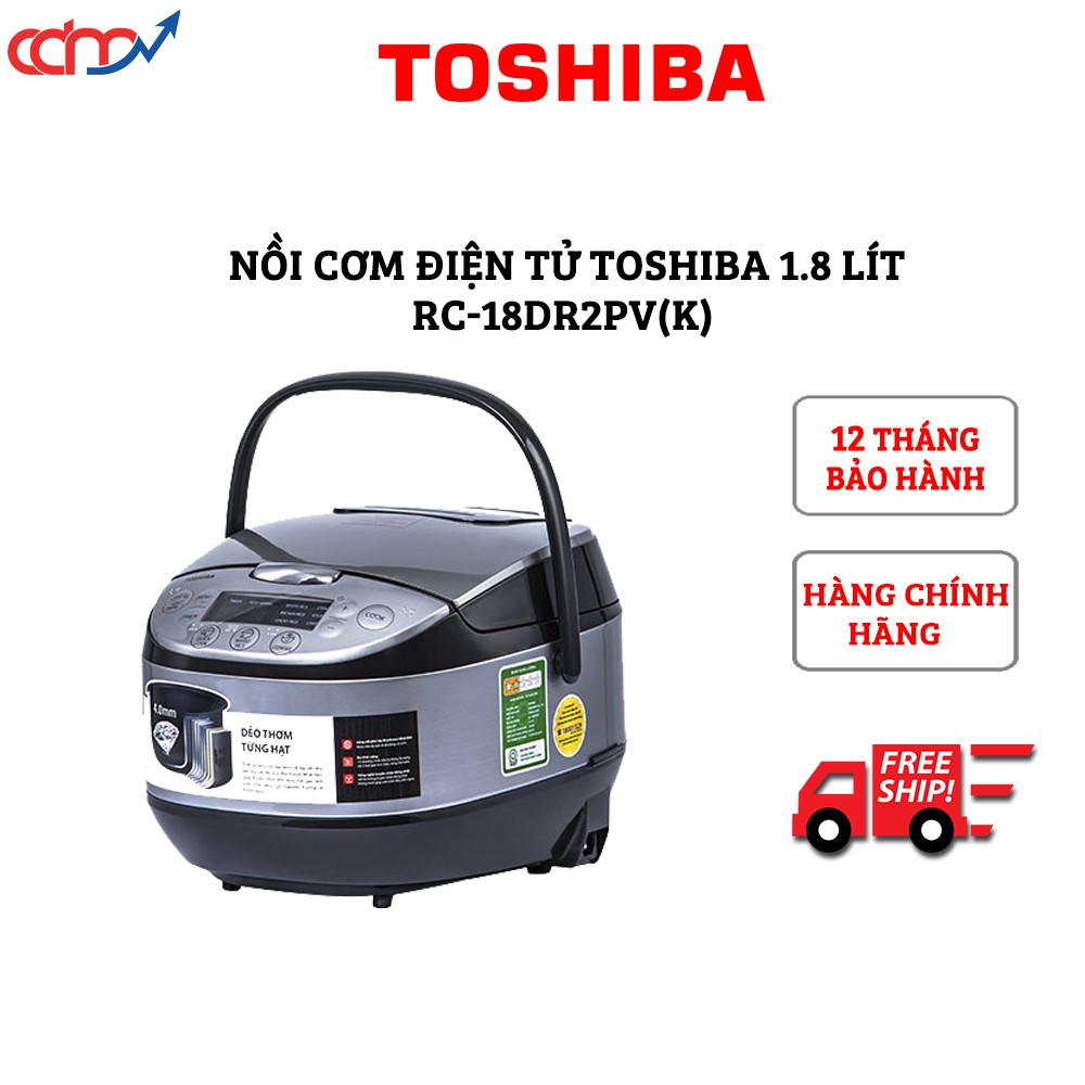 Nồi cơm điện tử Toshiba 1.8 lít RC-18DR2PV(K) - Hàng chính hãng - Nhiều chức năng tiện lợi | BigBuy360 - bigbuy360.vn