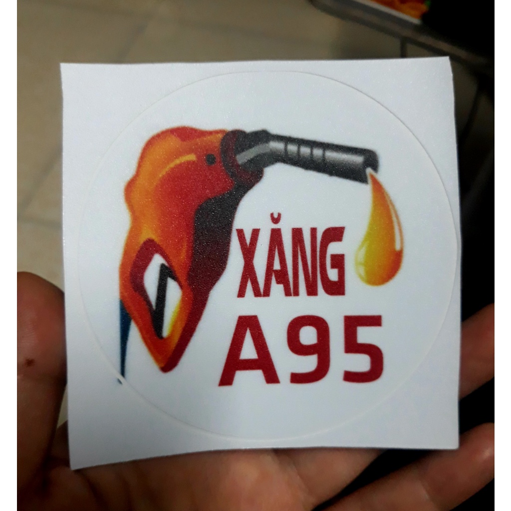 Decal dán trang trí nắp bình xăng, sticker hình dán cậu bé phong cách vui nhộn cho xe ô tô
