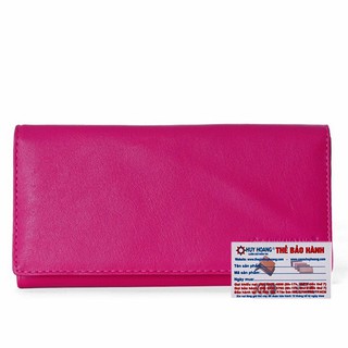 Ví nữ da bò 3 gấp màu hồng ts3114