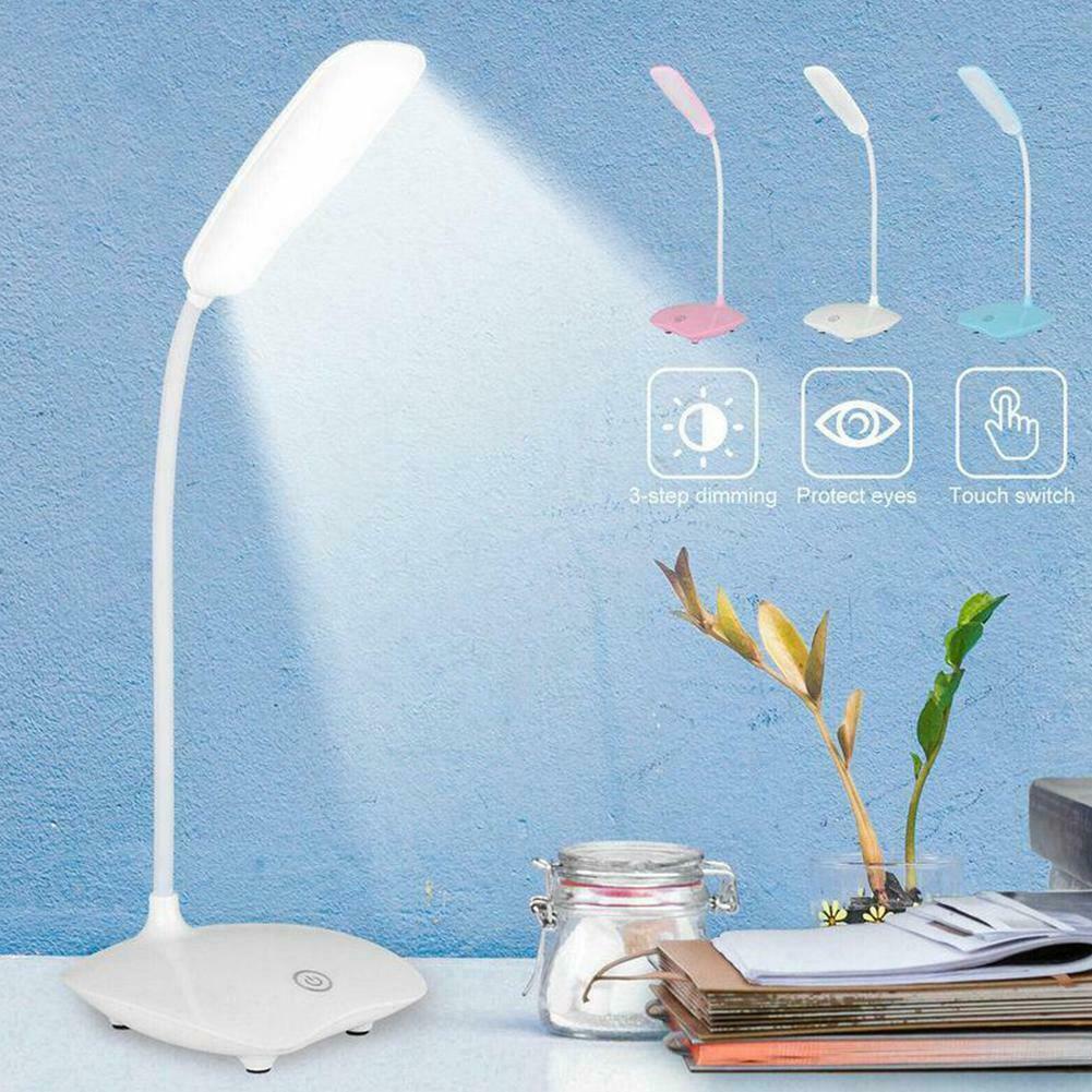 1X LED Dimmable Reading Desk Lamp Flexible Bedside Table Study Light Night USB V2F1