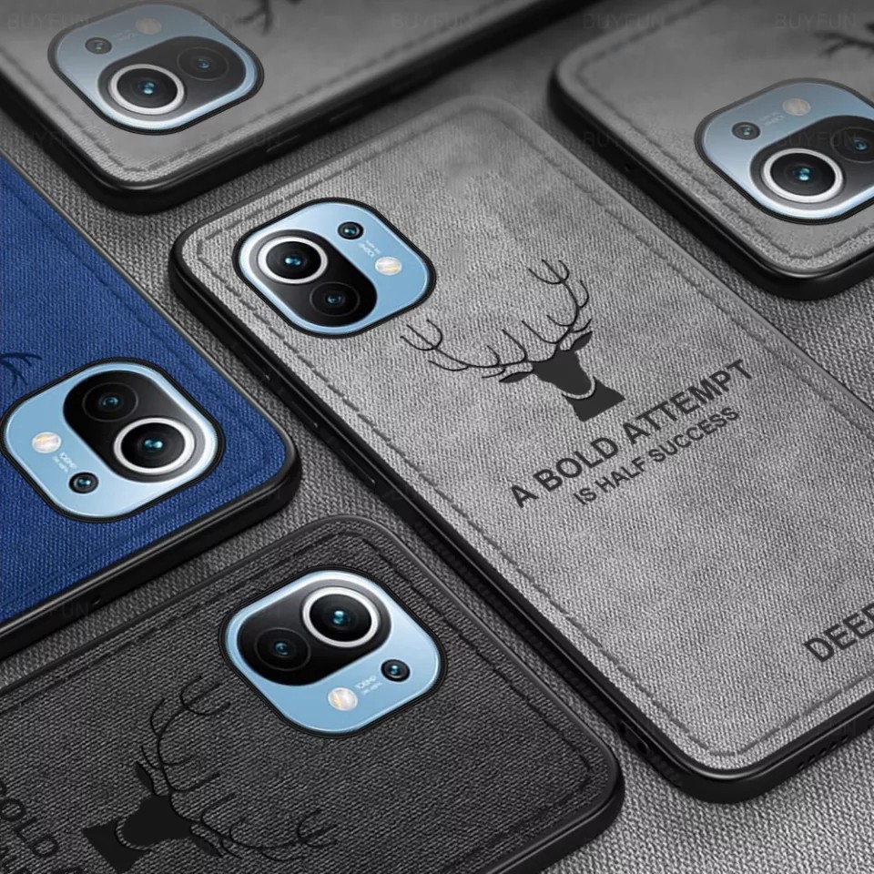 Ốp lưng Xiaomi Mi 11 Lite / Mi 11 Lite 5G vải đầu hươu thời trang cao cấp