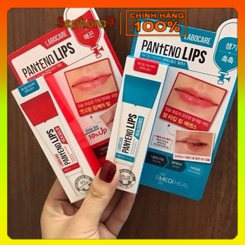 Son dưỡng hỗ trợ giảm thâm môi siêu hiệu quả Mediheal Labocare Panteno Lips xanh và đỏ