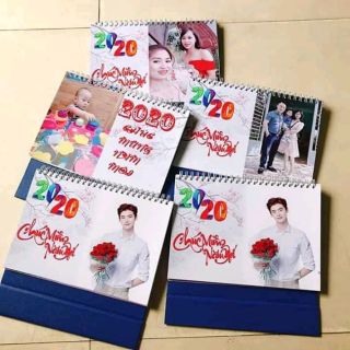 Tranh / lịch để bàn 7 tờ in hình theo yêu cầu