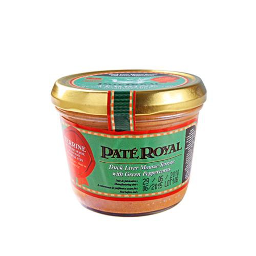 Pate gan vịt vị tiêu xanh hiệu Royal “duck mousse with green pep”- lọ 180g