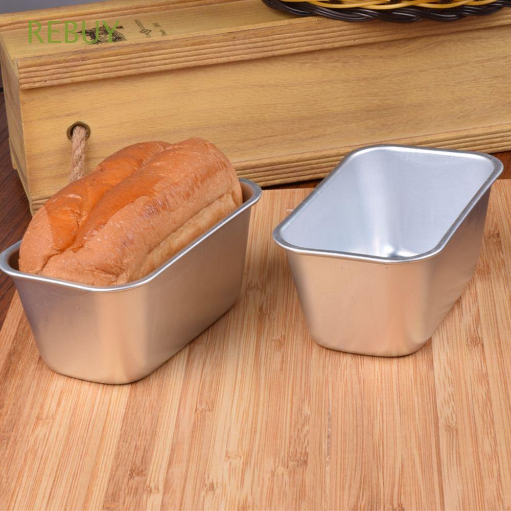 Khuôn làm bánh mì Mini hình chữ nhật bằng hợp kim nhôm chống dính tiện dụng cho nhà bếp