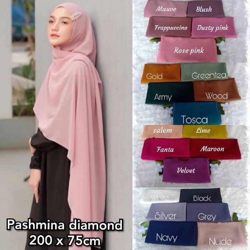 Khăn Trùm Đầu Hijab 200x75 Pashmina