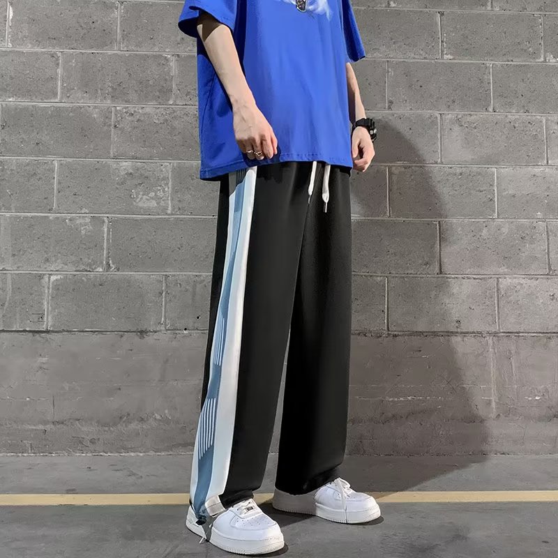 Quần harem Dáng Rộng Kẻ Sọc Bên Hông Thoải Mái Thời Trang Hàn Quốc Cho Nam size M-3XL