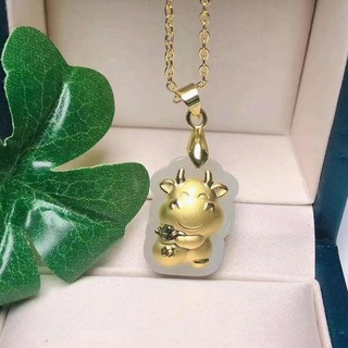 Dây chuyền phong thủy trâu vàng baby mang tài lộc