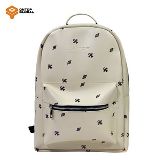 Balo nữ đi học thời trang ONTOP màu kem, có họa tiết, nhiều ngăn - Level Backpack