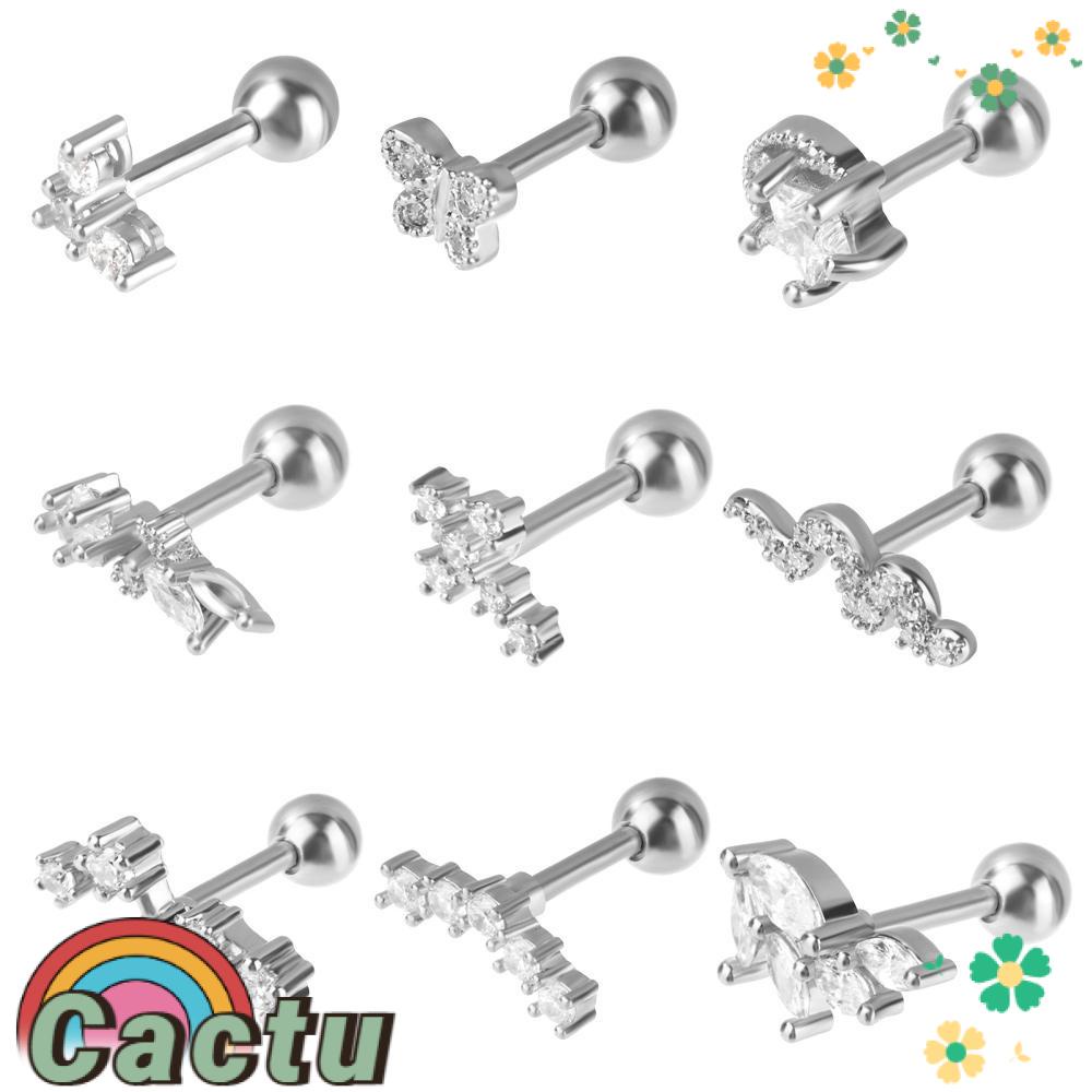 Khuyên Tai CZ CZ|Khuyên Cơ Thể Hình Vương Miện Và Hoa Nhiều Màu Sắc