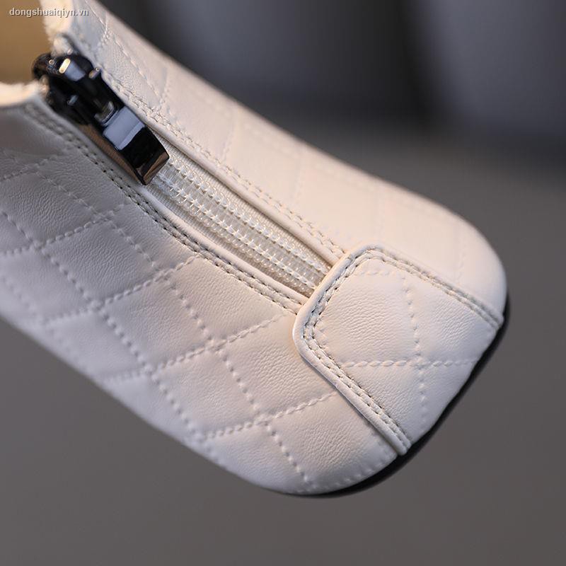 Giày bốt cotton lót nhung đế mềm giữ ấm mùa đông cho bé gái 1-2-3 tuổi