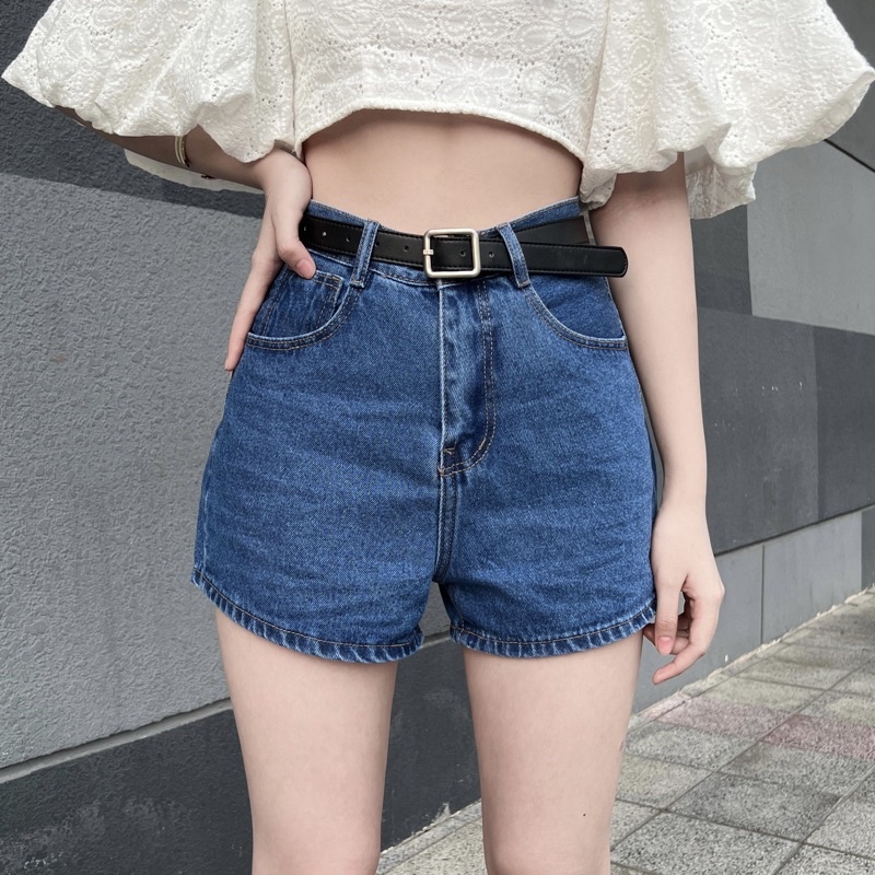 Quần short nữ chất Jean, quần sooc nữ cạp cao thiết kế mẫu mới nhất 2022