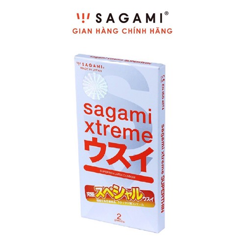 Bao cao su siêu mỏng Sagami Super thin (hộp 2 chiếc)- Che Tên