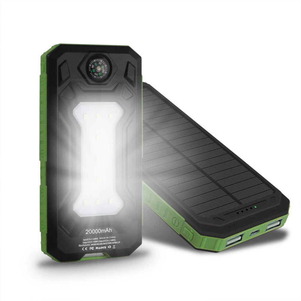 Sạc Dự Phòng Sử Dụng Năng Lượng Mặt Trời Chống Thấm Nước Asonx 200000mah（just a solar mobile power box kit）