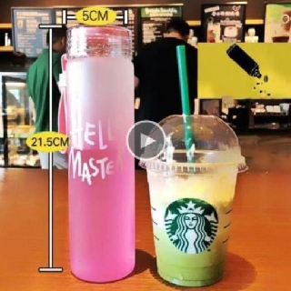 💥 XÃ KHO💥 Bình nước thủy tinh Hello Master 480ml